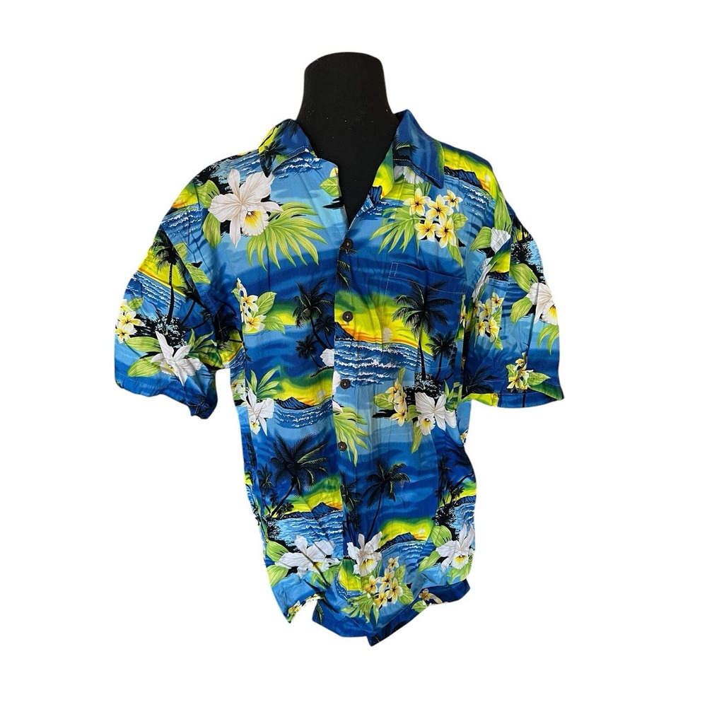 Men's Xl Paradise Style Hawaii Hawaiian, button Up Shirt